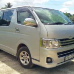 Island Walkers Toyota KDH high-roof van, front view – Island Walkers